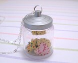 Cookie Jar With Miniature Cookies Necklace