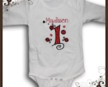 Ladybug First Birthday Onesie...You pick the colors...long or short sleeve
