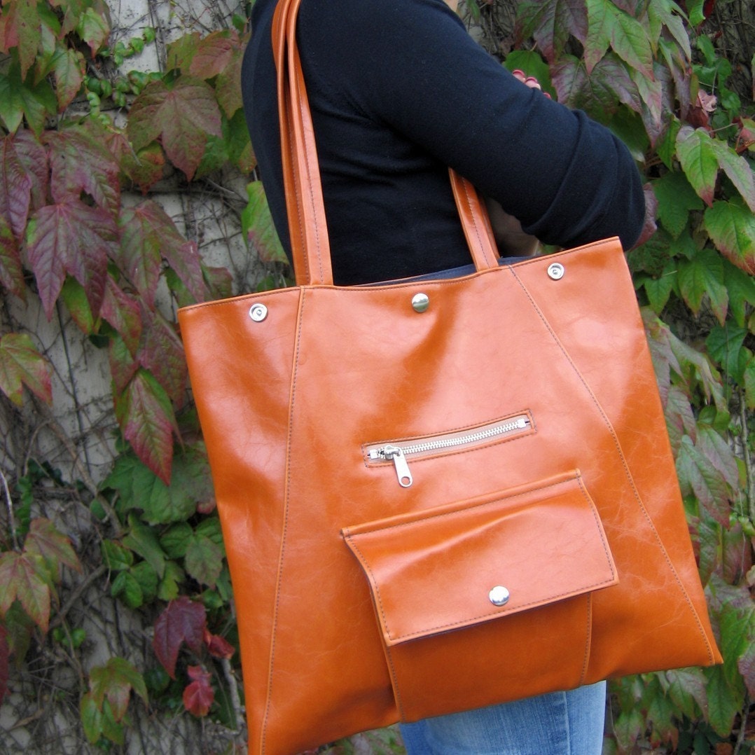 Orange Metier Tote - Work Bag