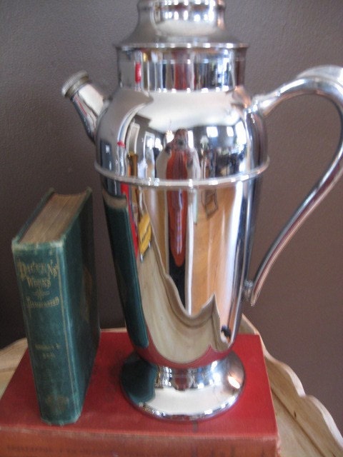 vintage silver cocktail shaker