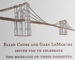 Wedding invitations Brooklyn Bridge theme - letterpress printed (set of 100)