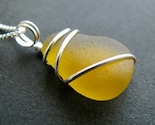 Drop of Sunshine  Yellow Sea Glass Necklace