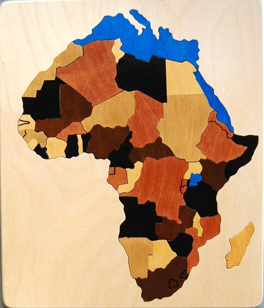 Wooden Map Puzzle of Africa