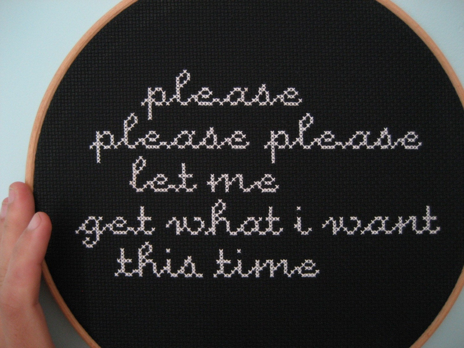 smiths please please please... cross-stitched