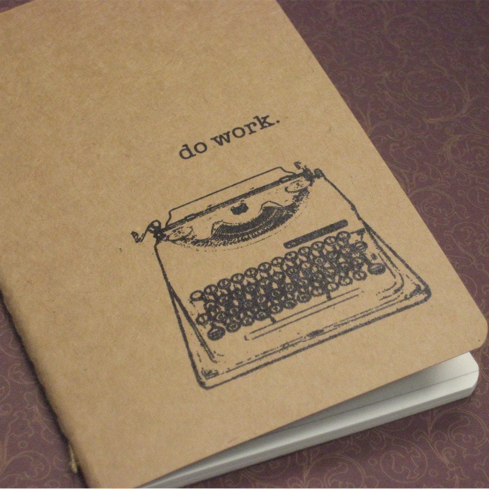 typewriter notebook
