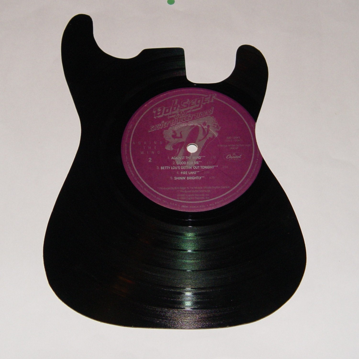 Vinyl Record Silhouette Guitar Bob Seger and the Silver Bullet Band