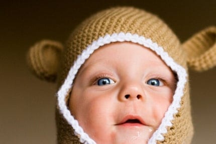 Monkey Ear Flap Baby Hat  4 sizes Newborn - 24 months PDF Pattern
