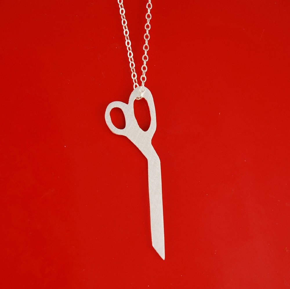 SCISSORS sterling silver necklace