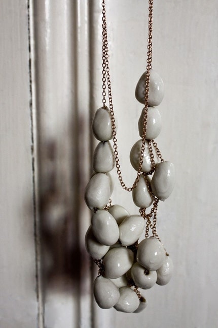 to know you - No. 1 Necklace Porcelain and Chain