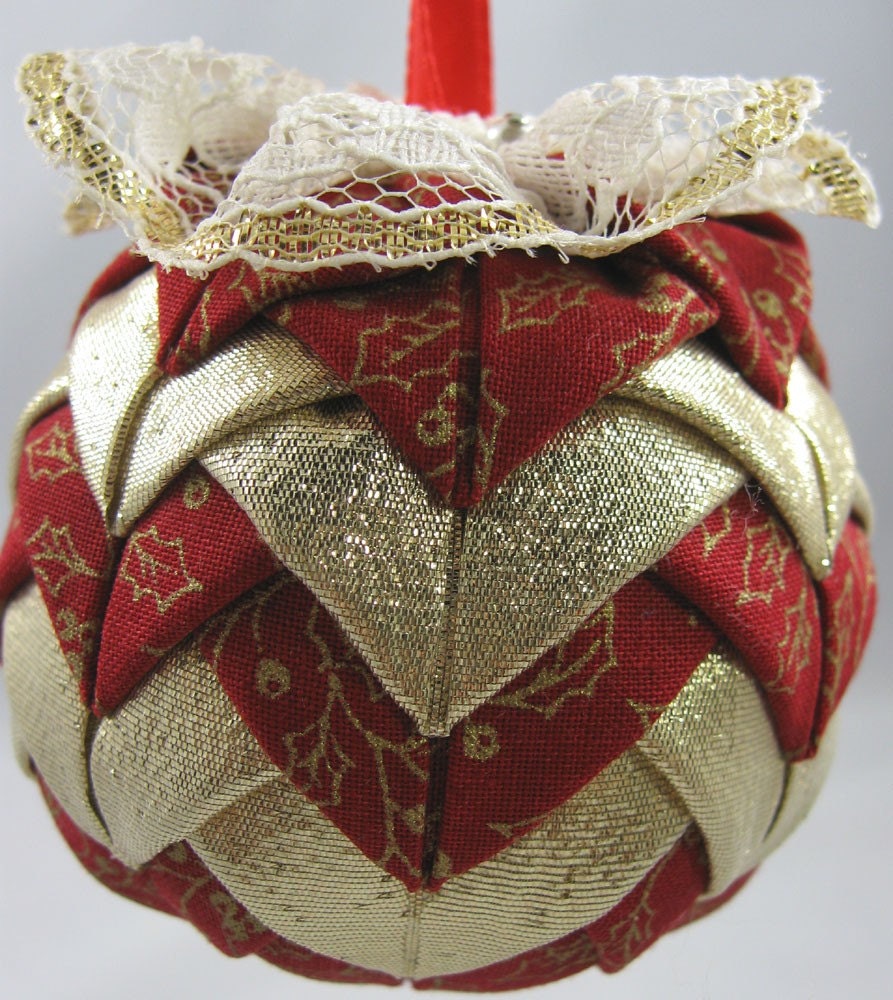 Folded Fabric Chrismas Ornament