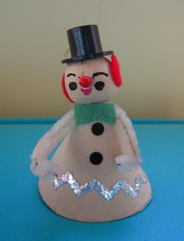 adorable vintage snowman with