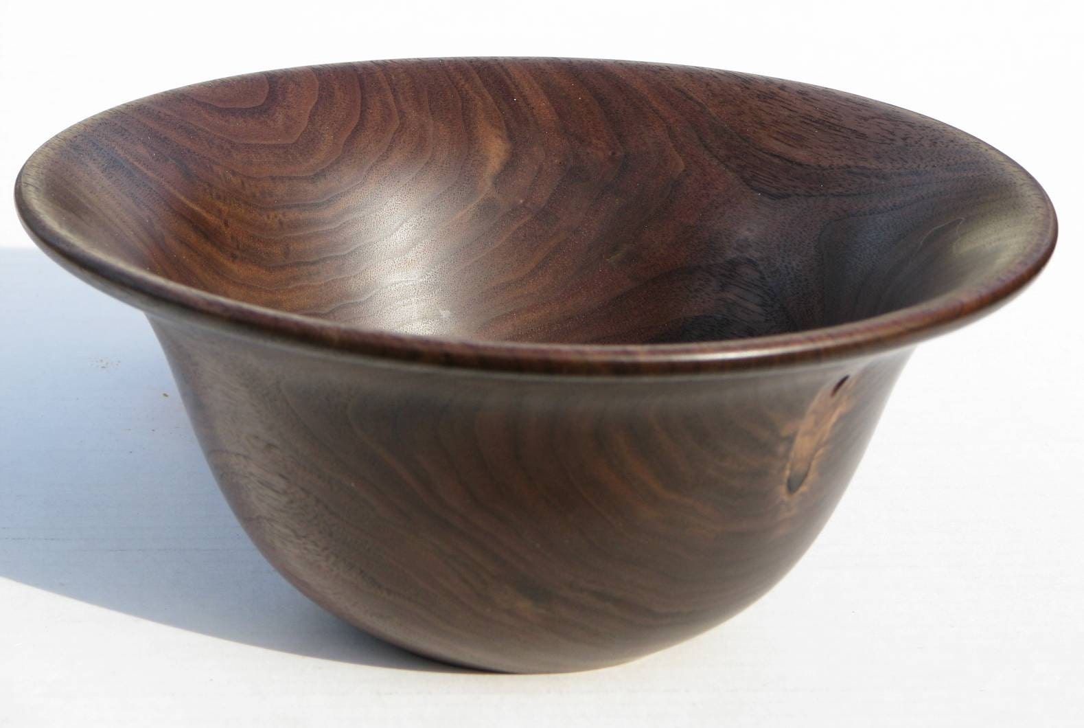 Flared Walnut Bowl with Knot