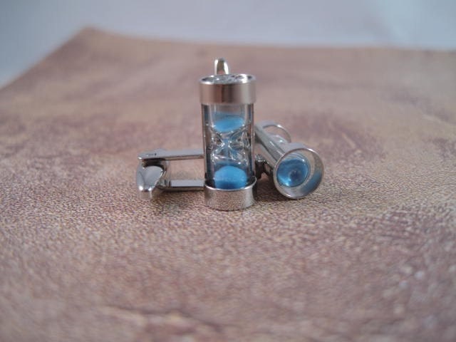 Time is On Your Side Hour Glass Cuff Links