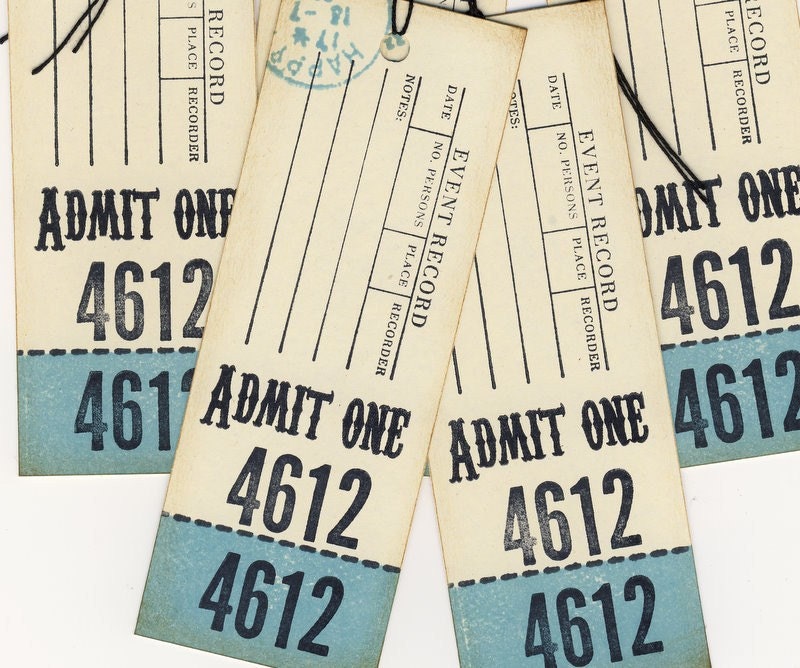 Even Record Journaling Ticket Tags Hand Stamped (5)