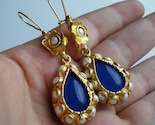 BLUE JADE EARRING BY ANTIQUE STYLE COLLECTION