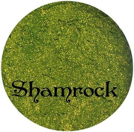 SHAMROCK Mineral Pigment Bright Green with Golden shimmer 3 Gram Sifter Jar