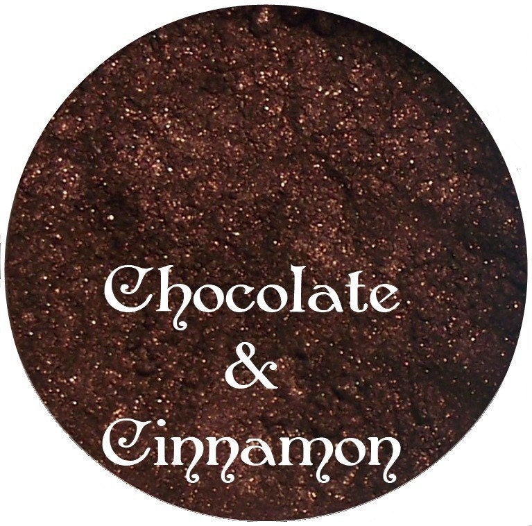 Chocolate and Cinnamon Dark Brown Mineral Eyeshadow pigment 3 gr jar