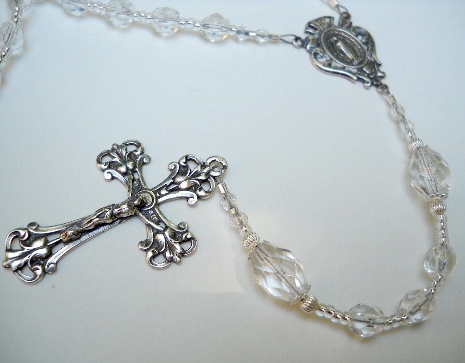 Crystal and Sterling Silver Rosary
