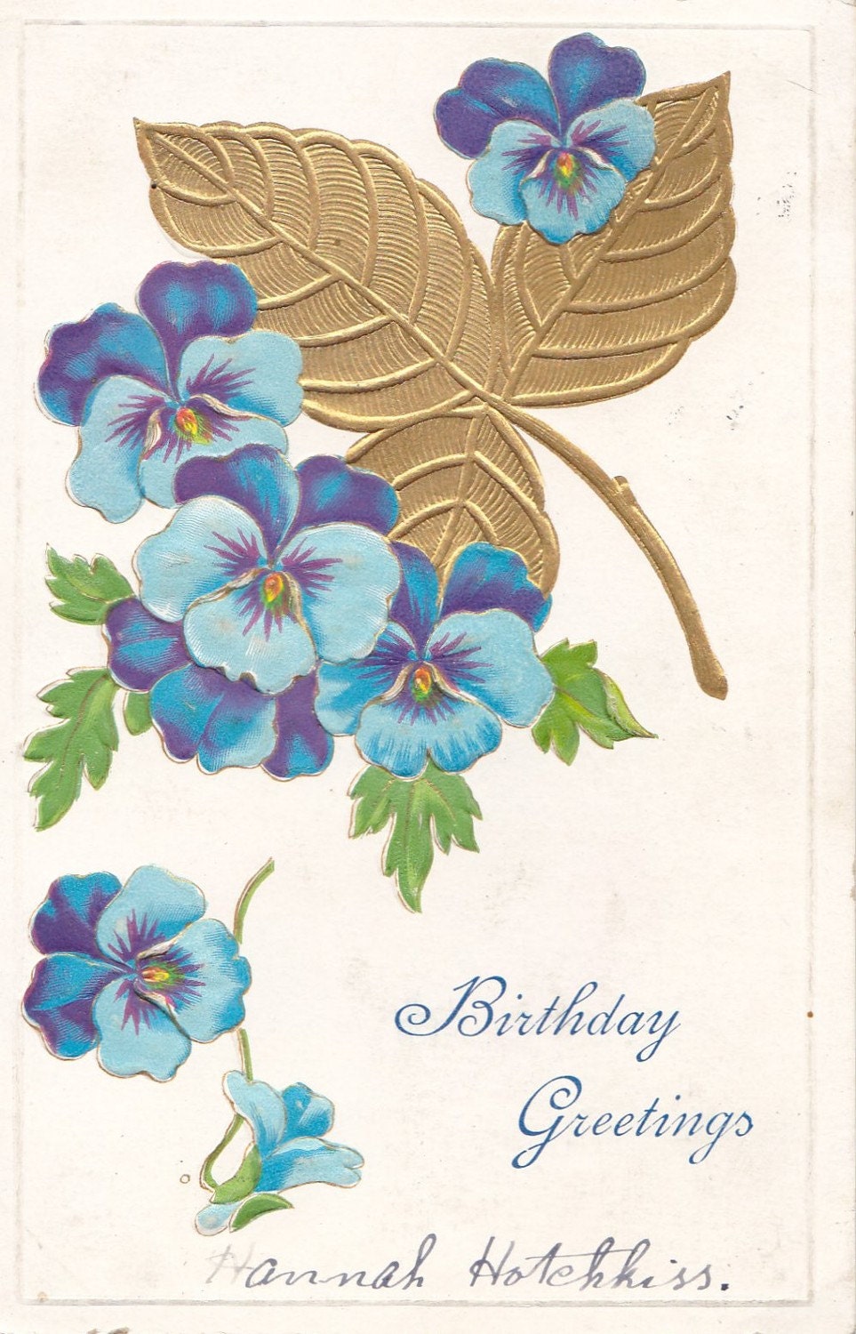 Vintage Birthday Post Card Early 1900s bd009