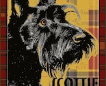 SCOTTIE DOG ART PRINT  Black Scottish Terrier CUTE POOCH Plaid Signed POSTER 8 1/2 X 11