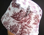 Women Handmade Bucket / Cloche Hat - Burgundy Toille