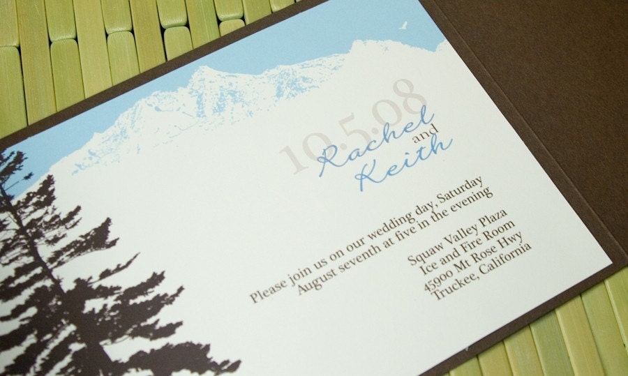 winter wonder - wedding invitation