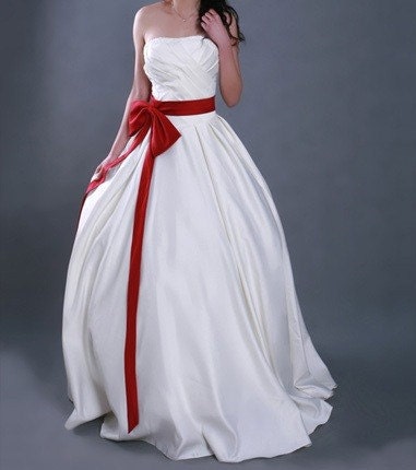 Special Offer - Mirror Flower - Ivory strapless floor length wedding / Party / Event dress with bead trimed bodice