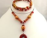 Red Jasper Baby Friendly Beads Nursing Necklace and Reminder Bracelet Set