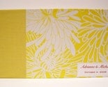 Custom Made Guest Book - lemon yellow chrysanthemum print 