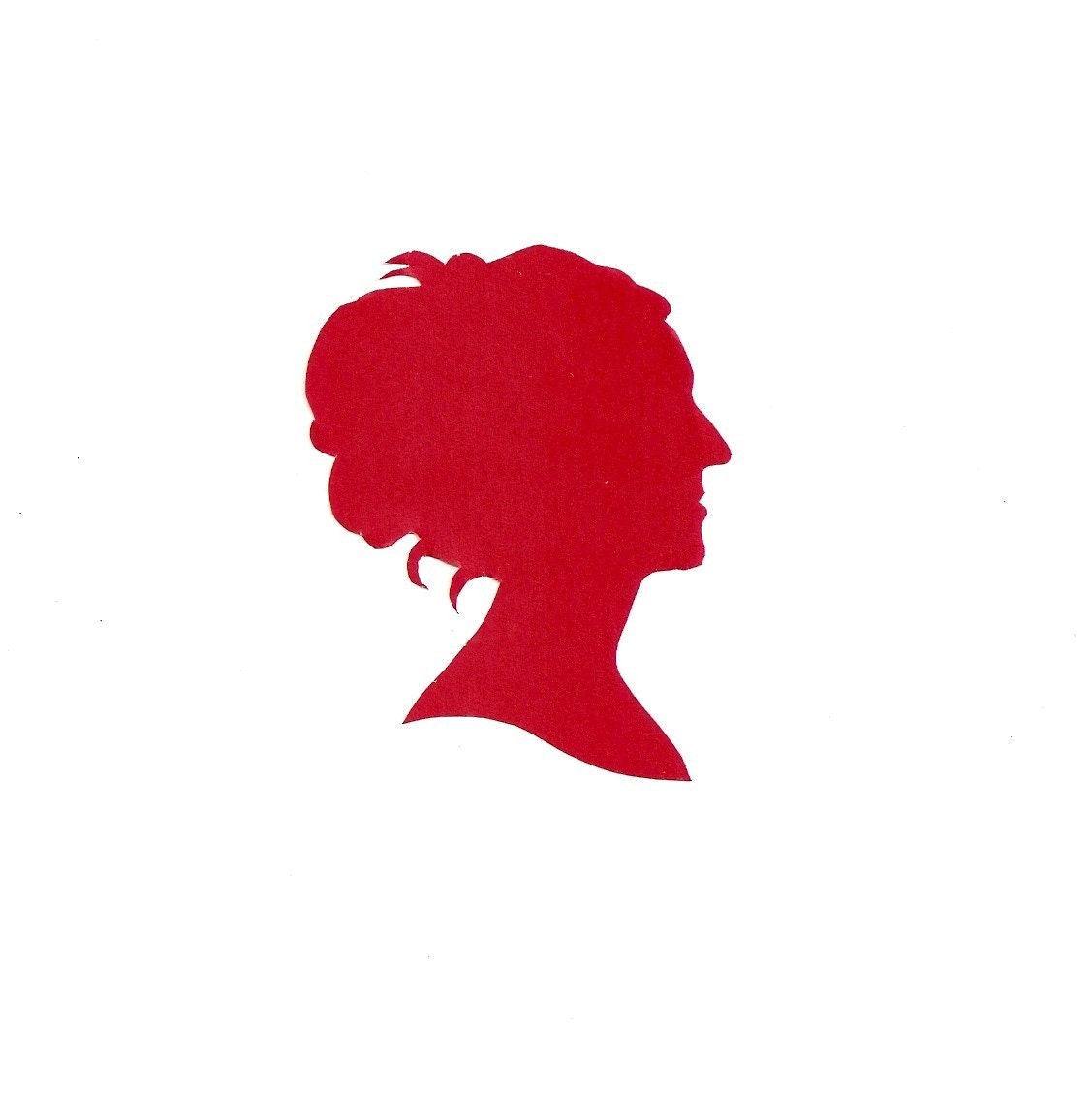 Custom Red Silhouette Portrait