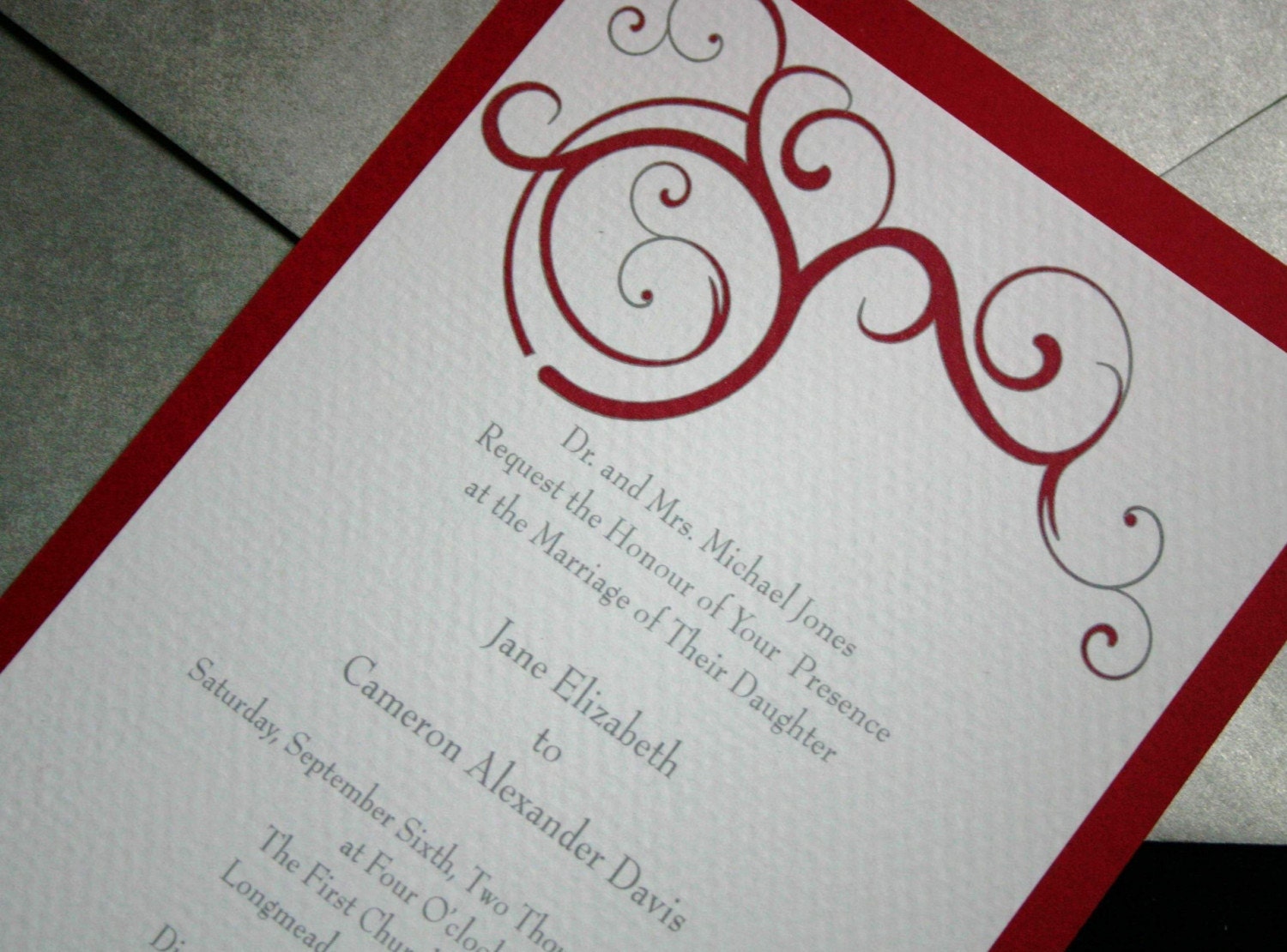 Scroll Wedding Invitation Sample Set