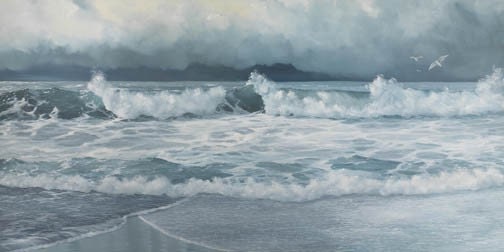 Approaching Storm Paper Giclee Print Seascape Stormy  Pacific Northwest by Carol Thompson