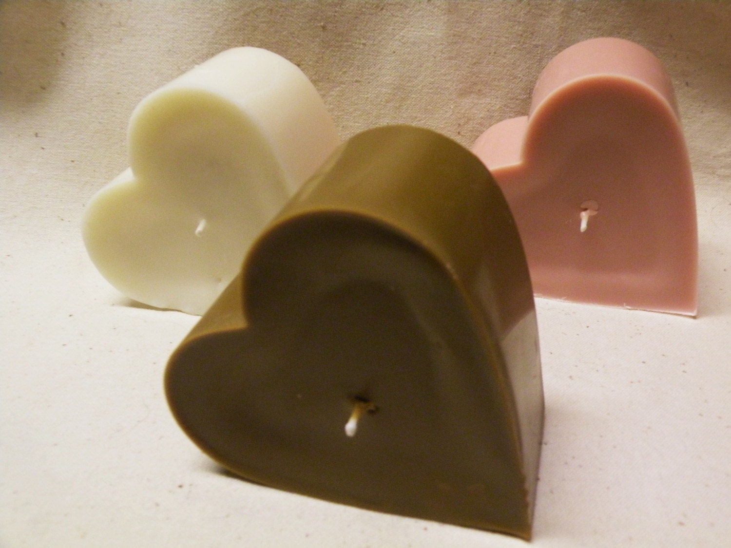 Heart  Handpoured Soy Pillar Candle