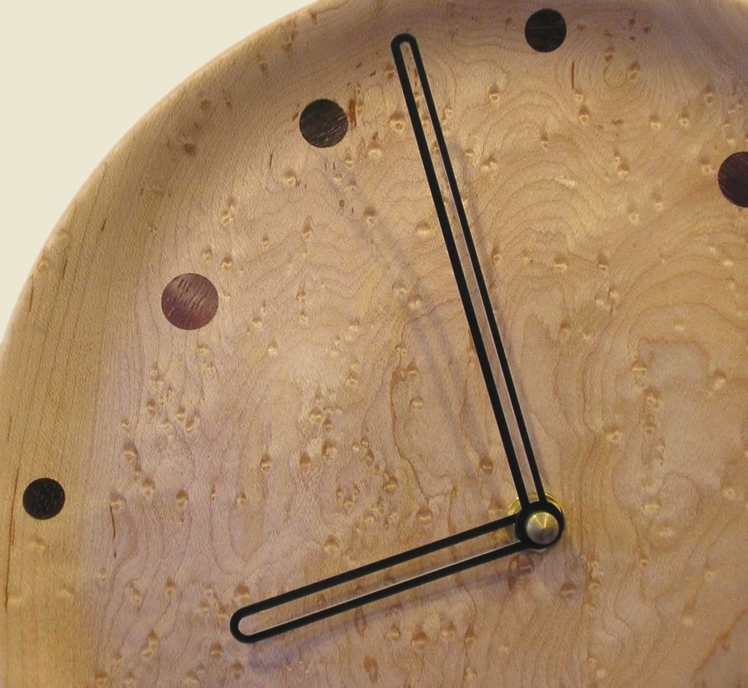 Natural beauty clock made with Birdseye Maple