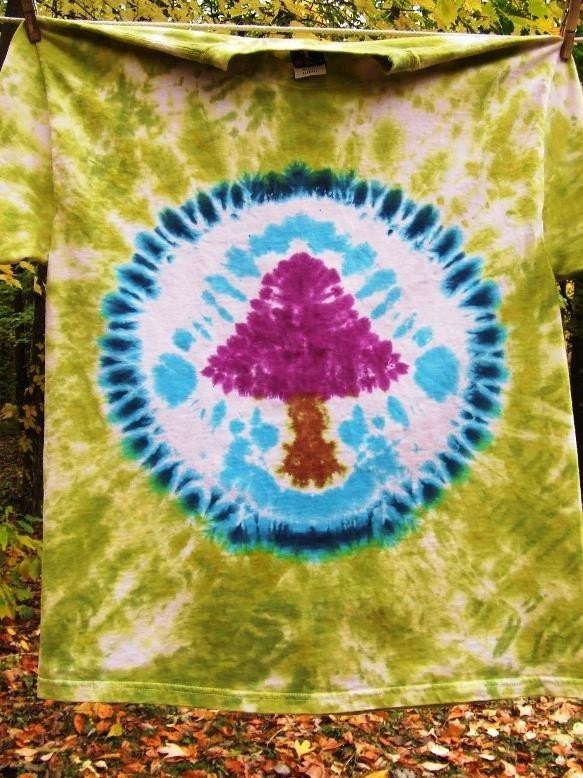 Magic Mushroom - Hand Dyed Tie Dye T-shirt  - Youth Sizes  S, M, L, XL