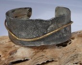 Textured sterling silver bracelet