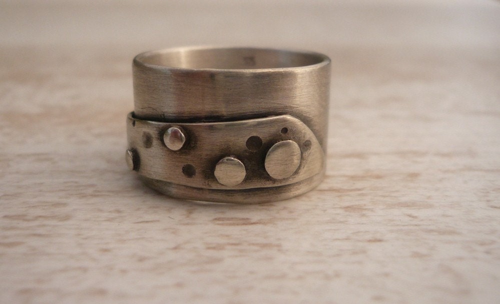 SALE Studded Sterling Silver Band