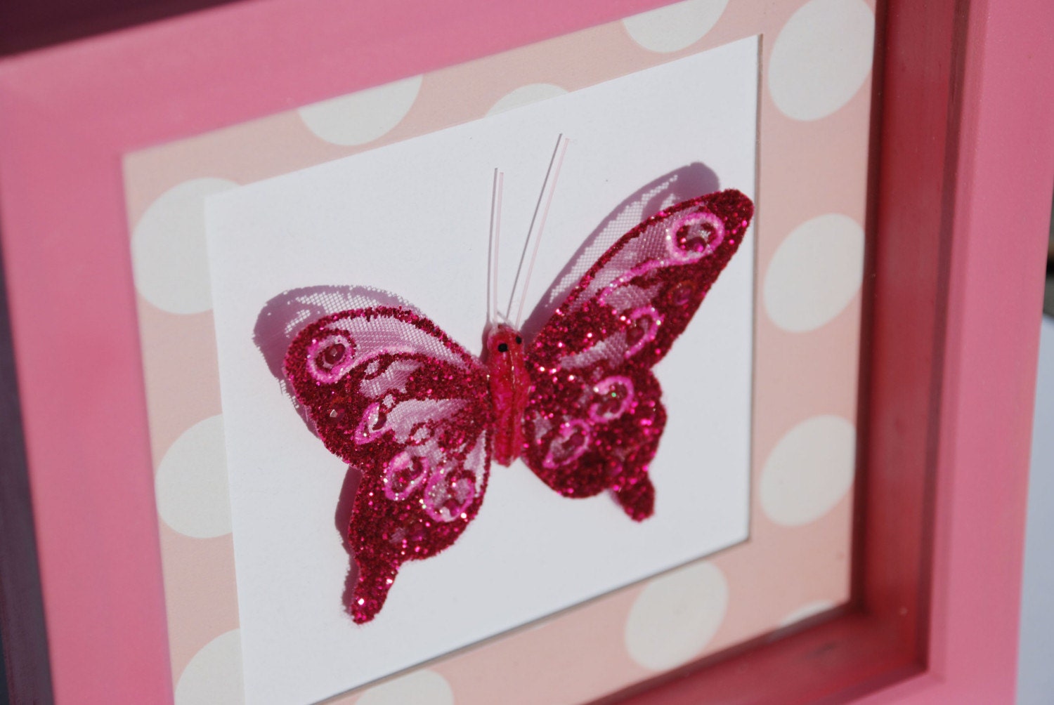 Unique Wall Art - Butterfly in Pink
