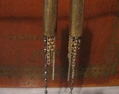 LONG GUNS - Upcycled brass shell casing multi chain tassel earrings OOAK
