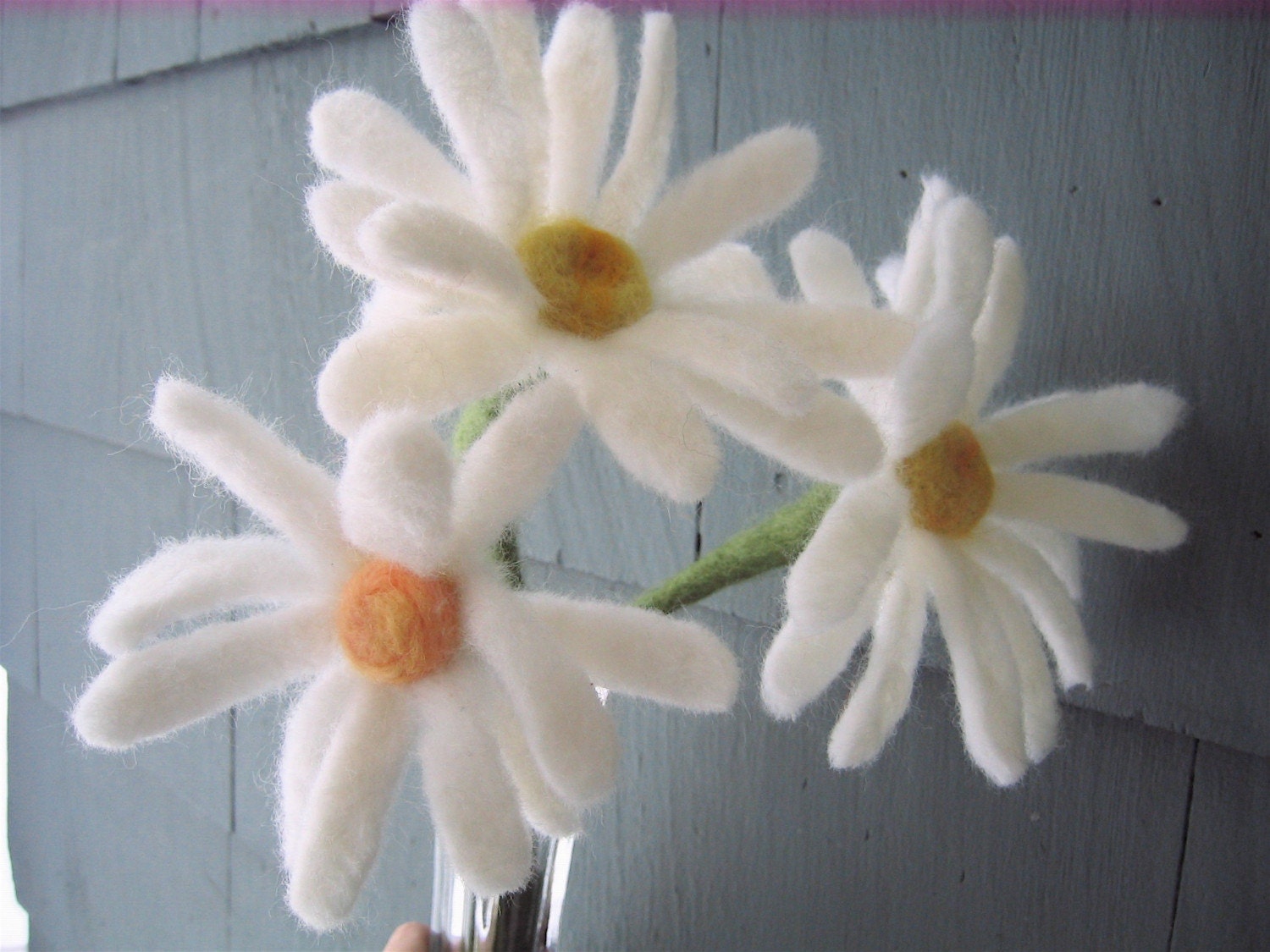 Felted Daisies - Set of 3