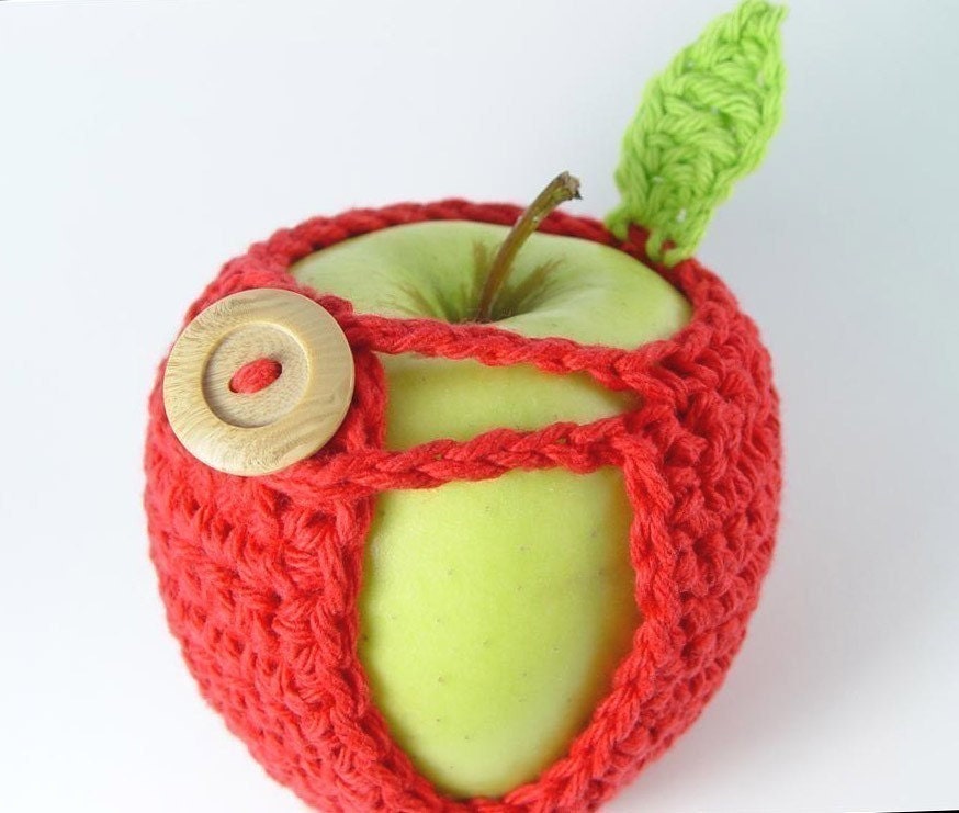 Hand-Crocheted Adorable Apple Cozy