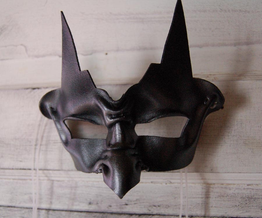 Leather eye mask - Owl Witch