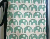 Green Elephant Library Tote