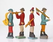 Vintage Wooden Soldiers, Set of 4