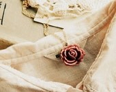 Petal to petal. everlasting rose necklace.