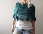 Teal Mohair Poncho