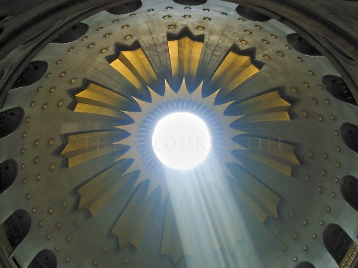 Original photograph -  Light beams in the Holy Sepulchre