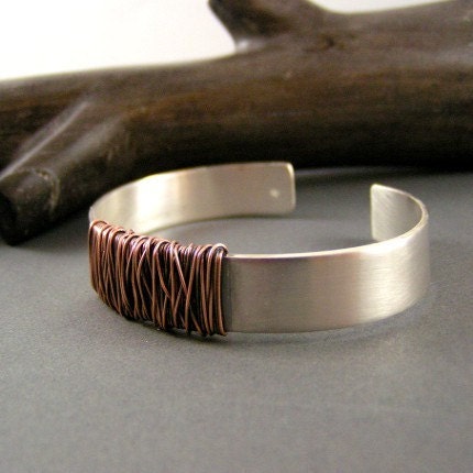 Mixed Metal Organic, Entwined Cuff