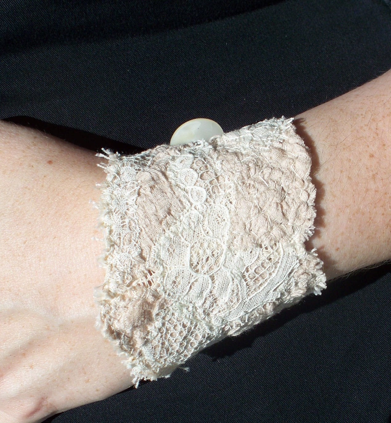 Belle Antique Patchwork Cuff Bracelet