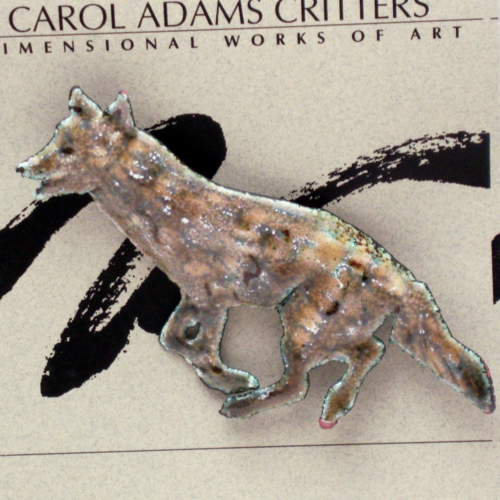 Wolf Enameled Critter Pin